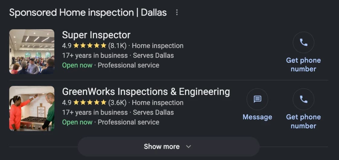 Google search results showing Super Inspector