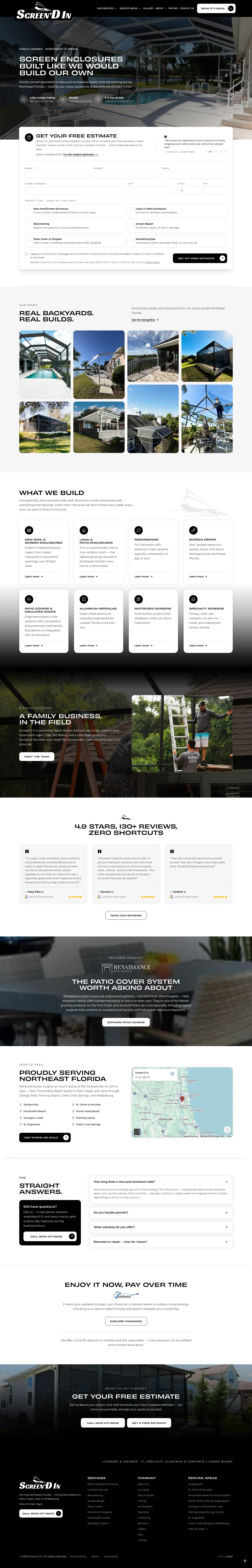 Screen'D In website, full page